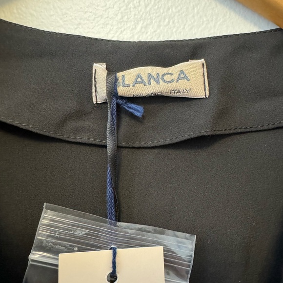 BLANCA Black Ruffled Wrap Blouse - Picture 2 of 3